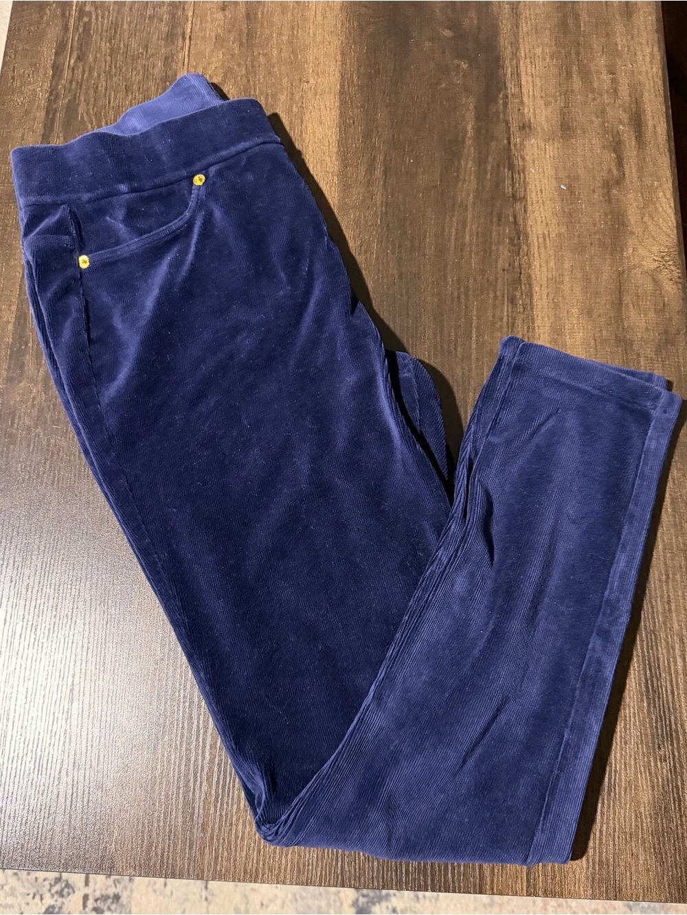 MICHAEL Michael Kors Girls Navy Blue Velour Leggings